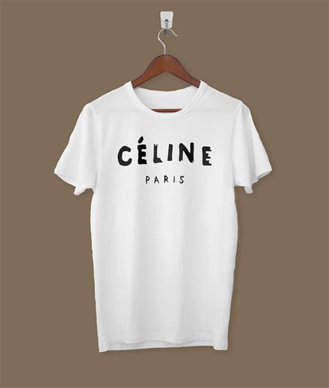 celine paris t shirt original price|Celine graphic tee.